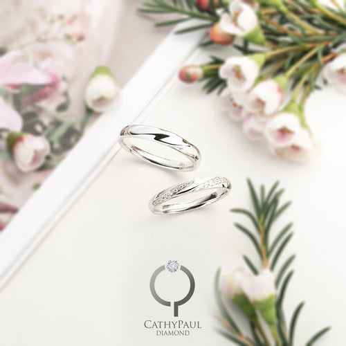 18K Wedding Band Pair 81314