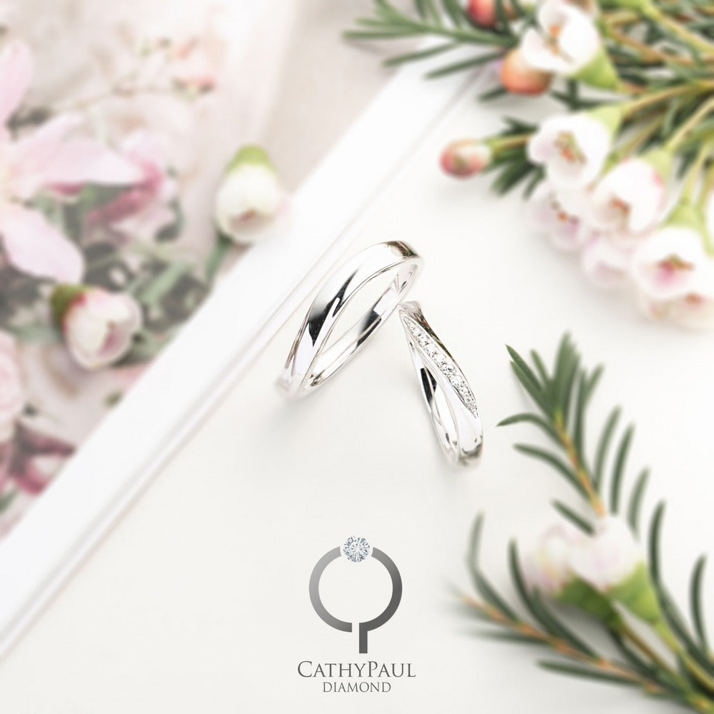 18K Wedding Band Pair 81326
