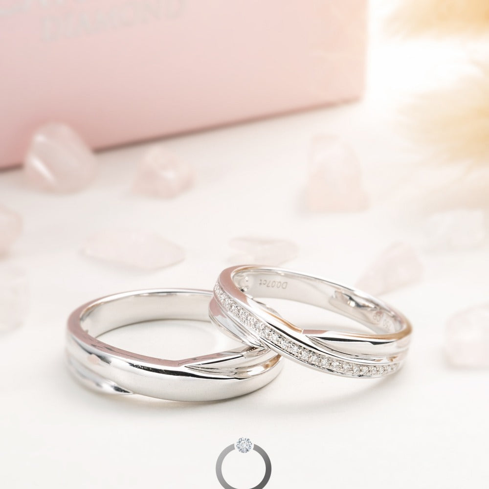 18K Wedding Band Pair 81327