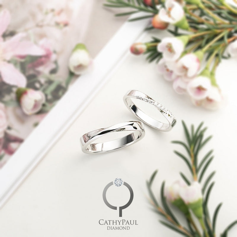 18K Wedding Band Pair 81329