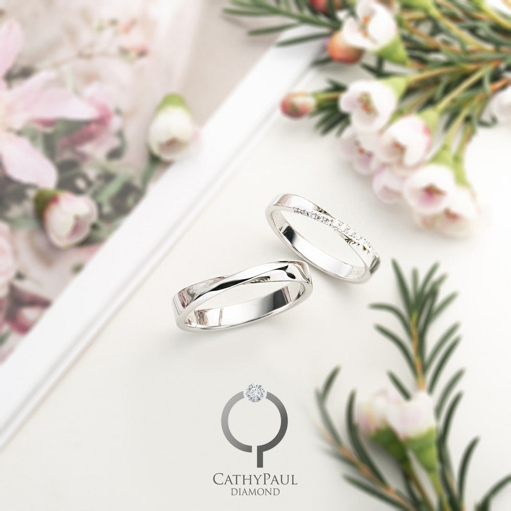 18K Wedding Band Pair 81329