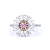 18K White Gold 0.09ct Pink Diamond Ring