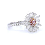 18K White Gold 0.09ct Pink Diamond Ring