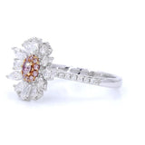 18K White Gold 0.09ct Pink Diamond Ring