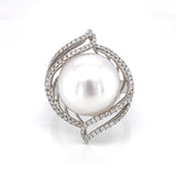 18K White Gold Pearl Ring