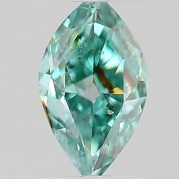 GIA 彩鑽 綠鑽 0.04ct Fancy Vivid Bluish Green