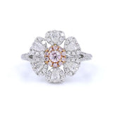 18K White Gold 0.11ct Pink Diamond Ring