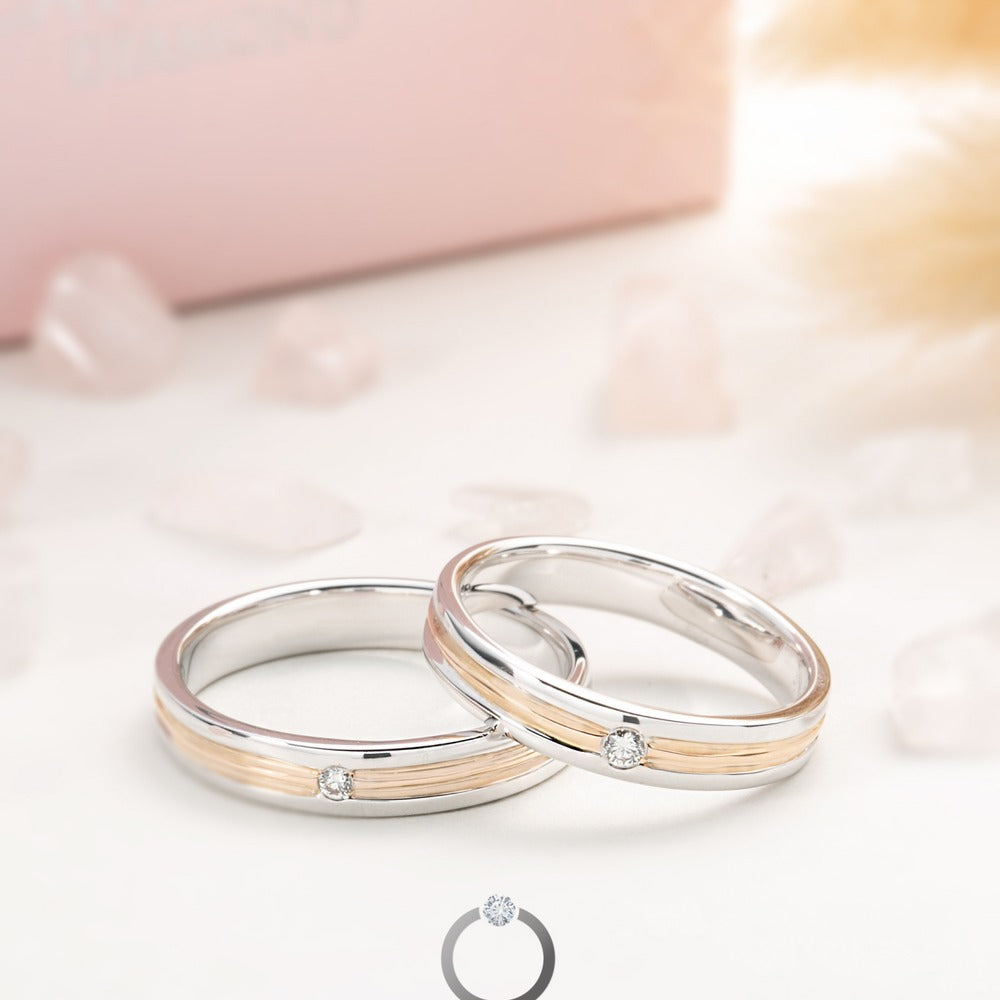 18K Wedding Band Pair 82027