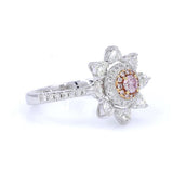 18K White Gold 0.13ct Pink Diamond Ring
