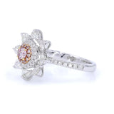 18K White Gold 0.13ct Pink Diamond Ring