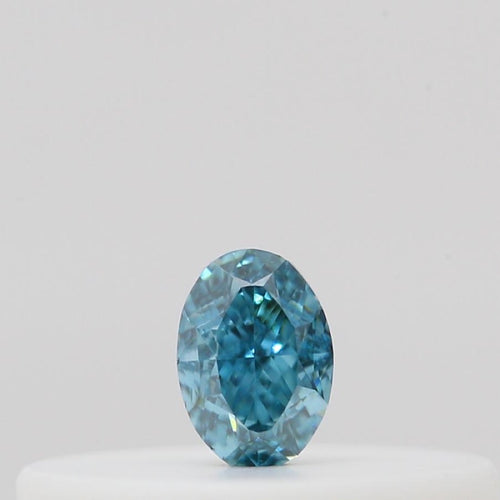 GIA 彩鑽 綠鑽 0.06ct Fancy Vivid Blue-green