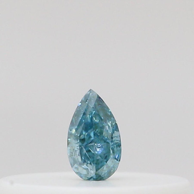GIA 彩鑽 藍鑽 0.03ct Fancy Intense Green-blue