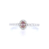 18K White Gold 0.13ct Pink Diamond Ring