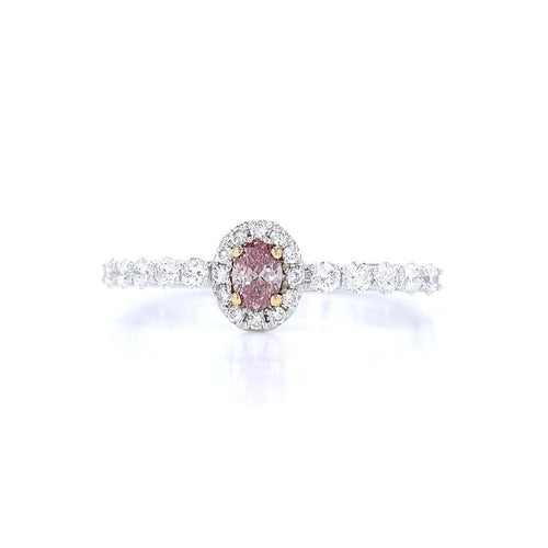 18K White Gold 0.13ct Pink Diamond Ring