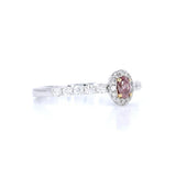 18K White Gold 0.13ct Pink Diamond Ring