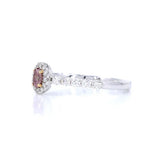 18K White Gold 0.13ct Pink Diamond Ring