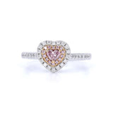 18K White Gold 0.15ct Pink Diamond Ring