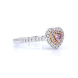18K White Gold 0.15ct Pink Diamond Ring