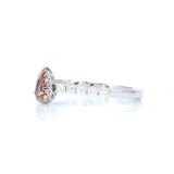 18K White Gold 0.08ct Pink Diamond Ring