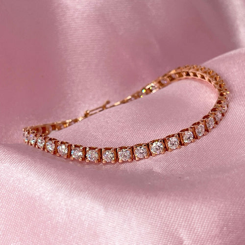 18K Rose Gold 4.14ct Diamond Bracelet
