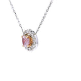 18K White Gold 0.22ct Fancy Light Purplish Pink Pendant - view 2