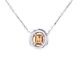 18K White Gold 0.22ct Fancy Light Purplish Pink Pendant - view 3