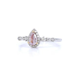 18K白金 0.26ct Fancy Light Purple Pink 粉紅鑽戒指