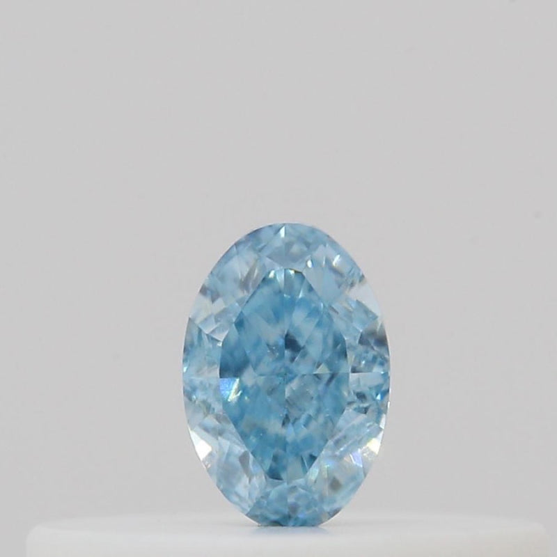 GIA 彩鑽 藍鑽 0.09ct Fancy Intense Greenish Blue