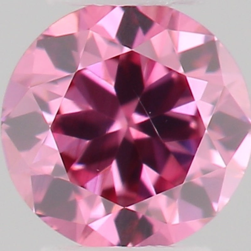 GIA 彩鑽 粉紅鑽 0.08ct Fancy Vivid Purplish Pink