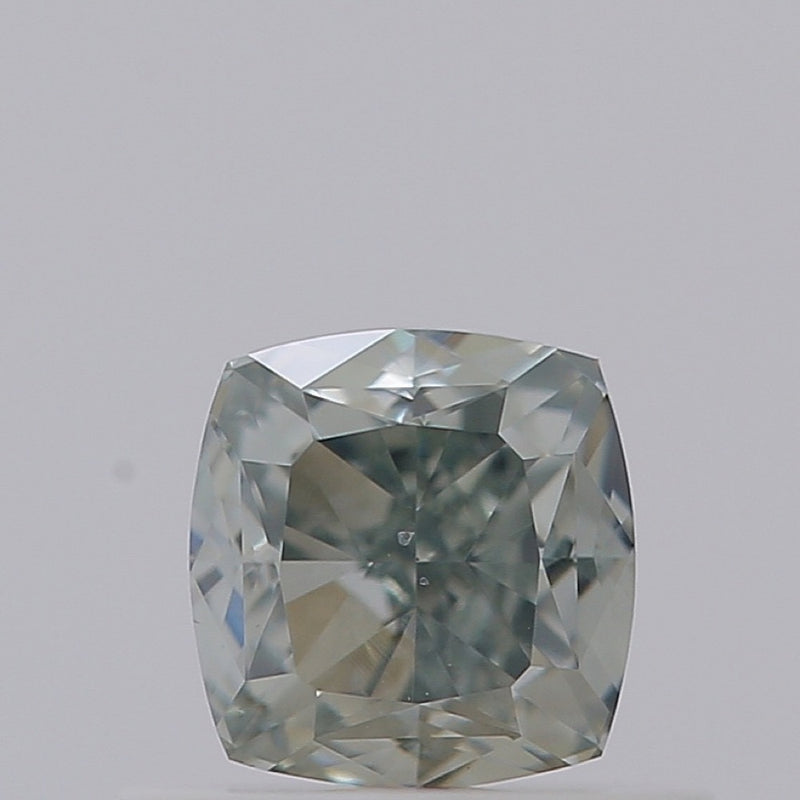GIA 彩鑽 綠鑽 0.63ct Fancy Grayish Yellowish Green