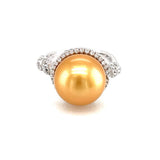 18K White Gold Pearl Ring