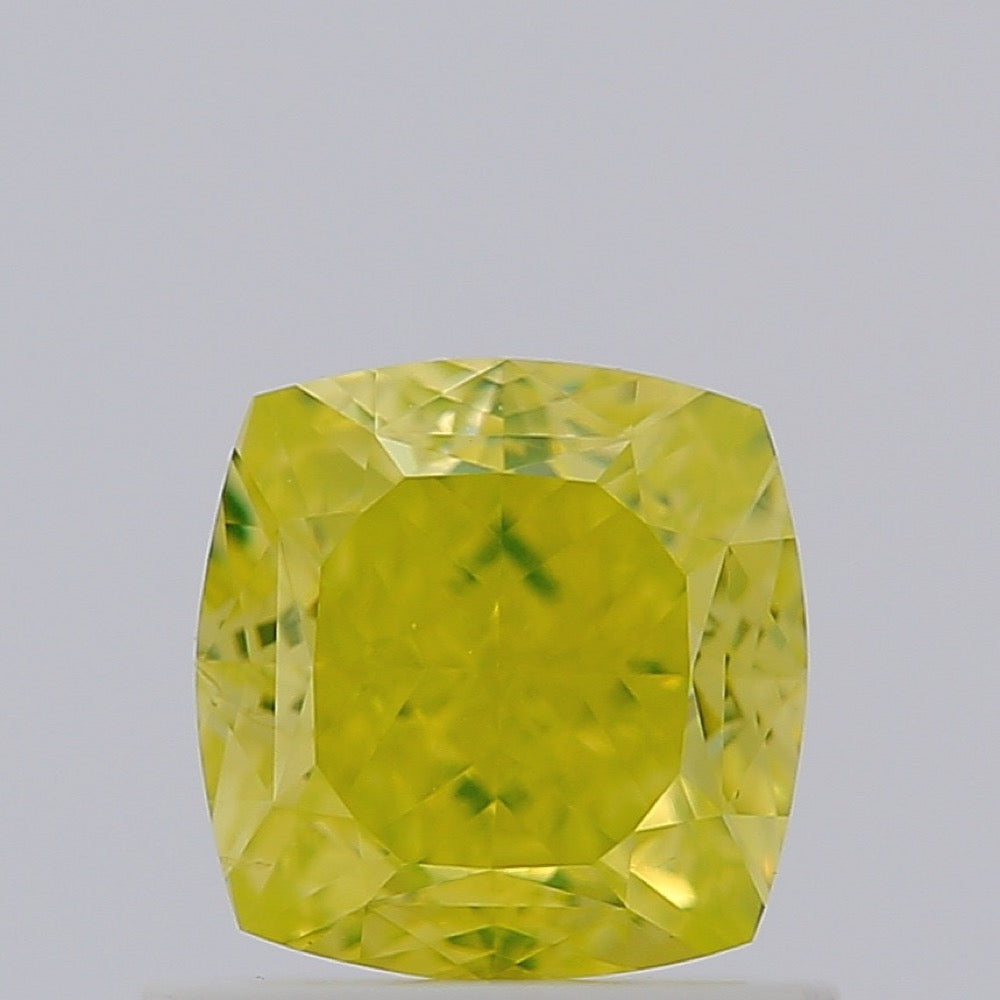 GIA 彩鑽 黃鑽 1.01ct Fancy Intense Greenish Yellow