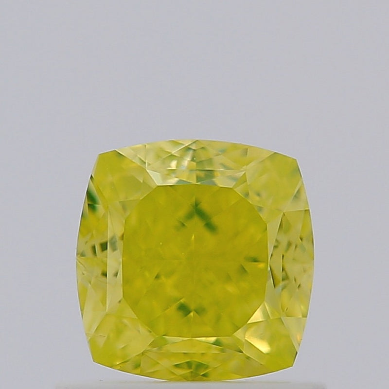 GIA 彩鑽 黃鑽 1.01ct Fancy Intense Greenish Yellow