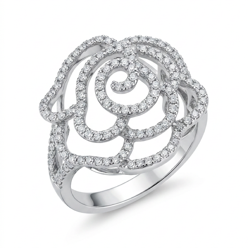18K White Gold 0.82ct Diamond Ring