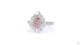 18K白金 0.51ct Fancy Light Purplish Pink 粉紅鑽戒指