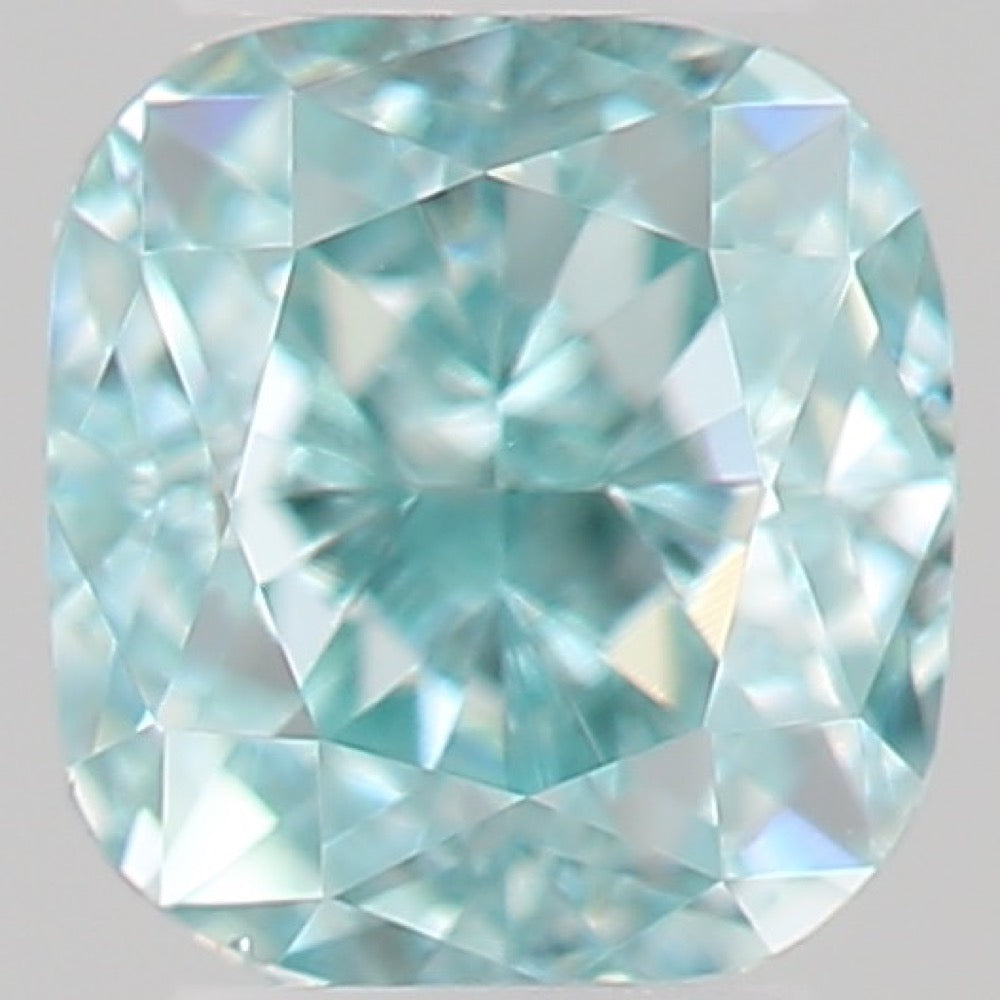 GIA 彩鑽 綠鑽 0.14ct Fancy Intense Blue-green