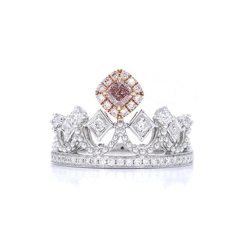 18K White Gold 0.22ct Pink Diamond Ring