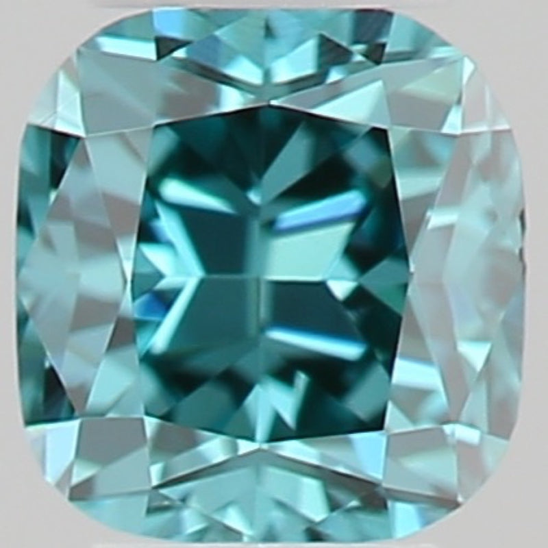 GIA 彩鑽 綠鑽 0.09ct Fancy Vivid Blue-green