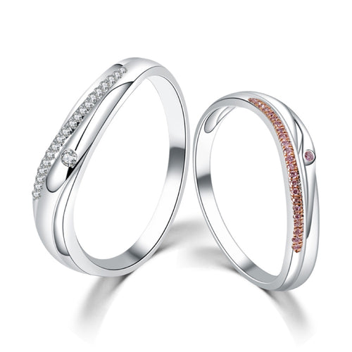 Pink Diamond Wedding Band Pair 81366