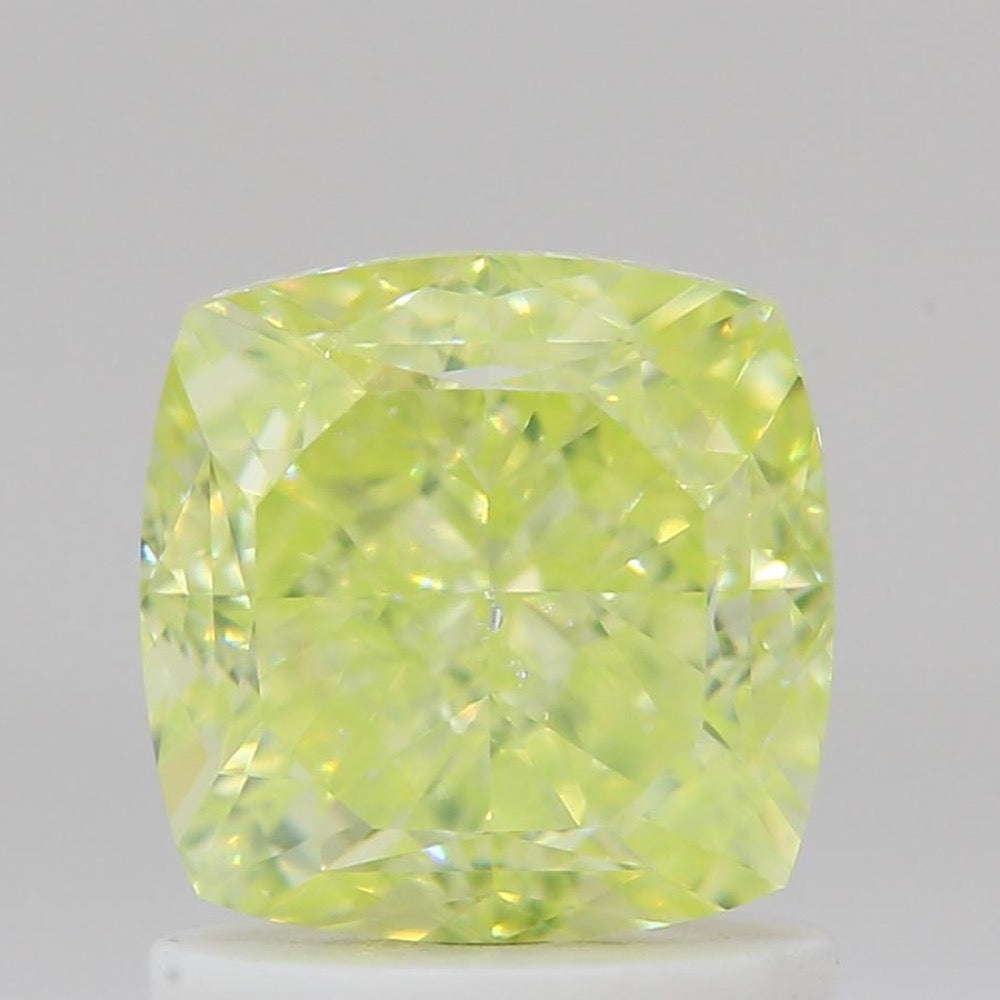 GIA 彩鑽 綠鑽 1.52ct Fancy Intense Yellow-green