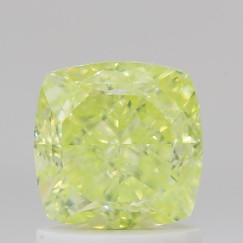 GIA 彩鑽 綠鑽 1.52ct Fancy Intense Yellow-green