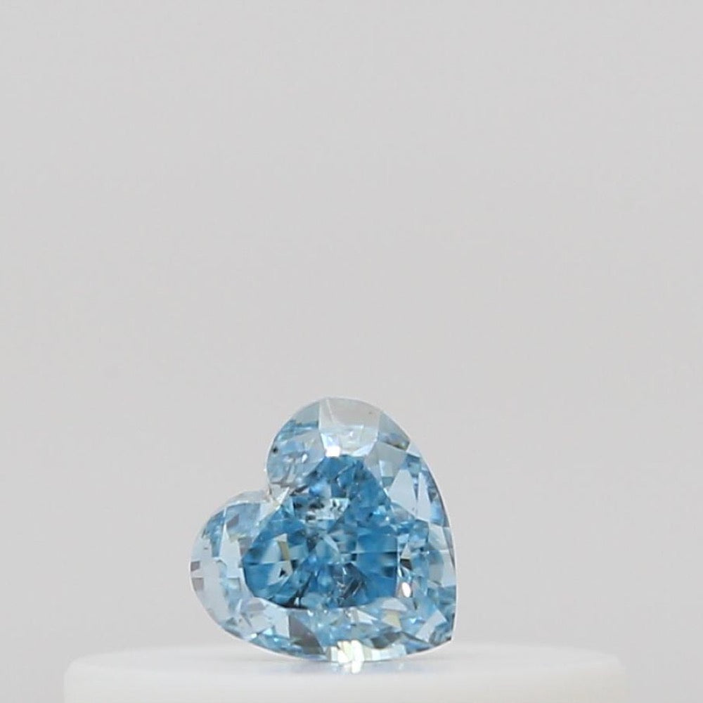 GIA 彩鑽 藍鑽 0.1ct Fancy Vivid Green-blue