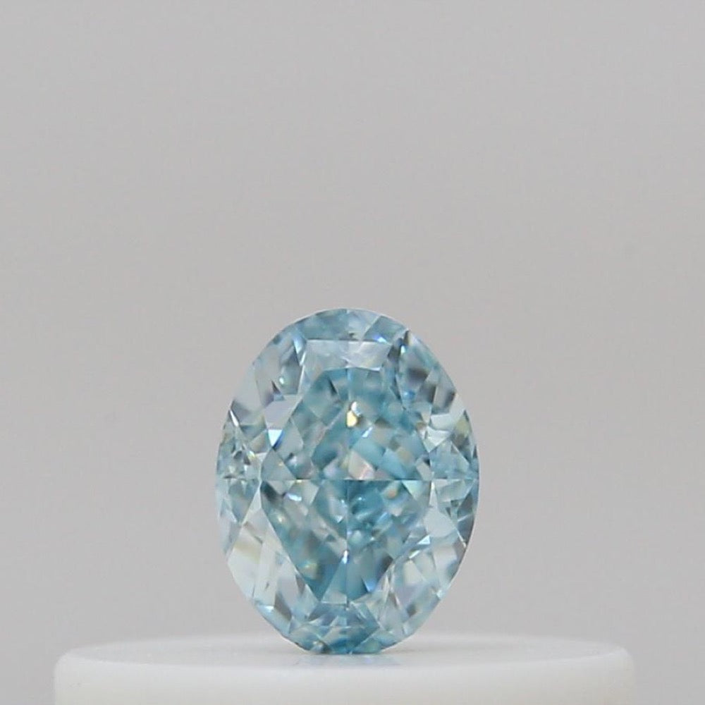 GIA 彩鑽 藍鑽 0.13ct Fancy Intense Green-blue