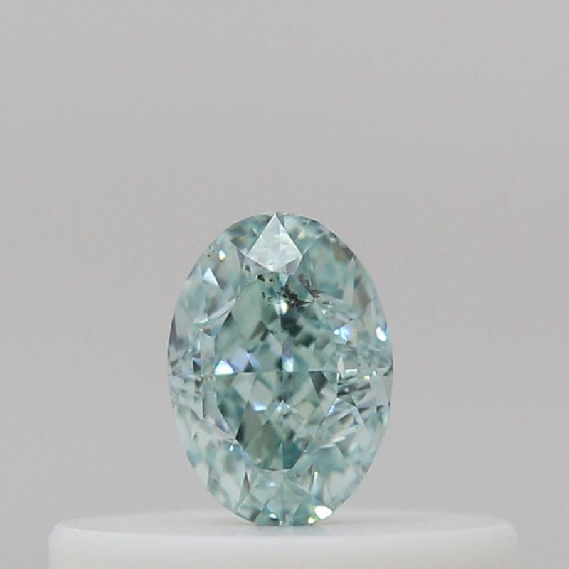 GIA 彩鑽 綠鑽 0.19ct Fancy Intense Blue-green