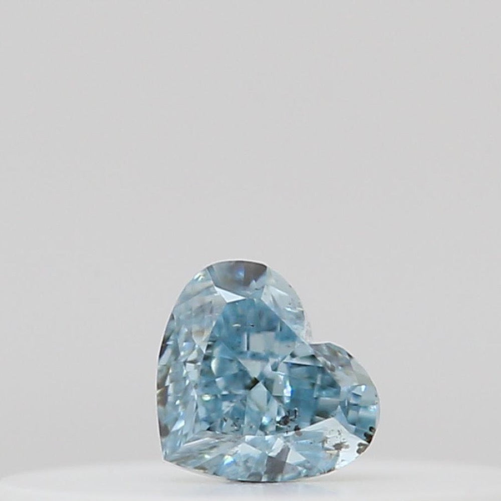 GIA 彩鑽 藍鑽 0.07ct Fancy Intense Green-blue