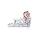 18K White Gold 0.22ct Pink Diamond Ring - view 2