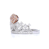 18K White Gold 0.22ct Pink Diamond Ring - view 3