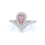 18K White Gold 0.15ct Pink Diamond Ring