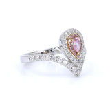 18K White Gold 0.15ct Pink Diamond Ring