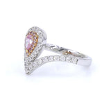 18K White Gold 0.15ct Pink Diamond Ring